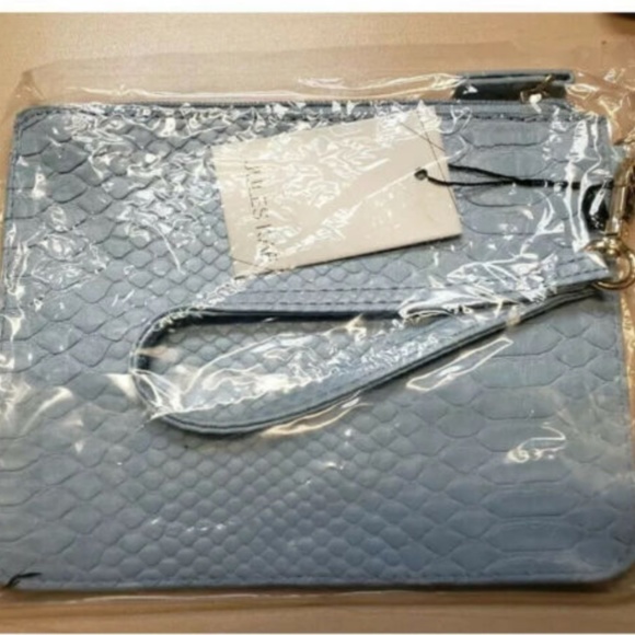 Jules Kae Blue Snake Pouch with Detachable Wrist S - Picture 5 of 16